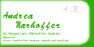 andrea marhoffer business card