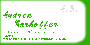 andrea marhoffer business card